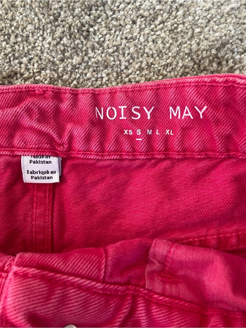 Hot Pink Button-Front A-Line Denim Skirt - Picture 8 of 10